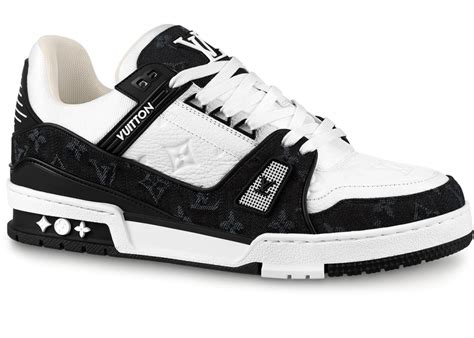 lv black and white sneakers